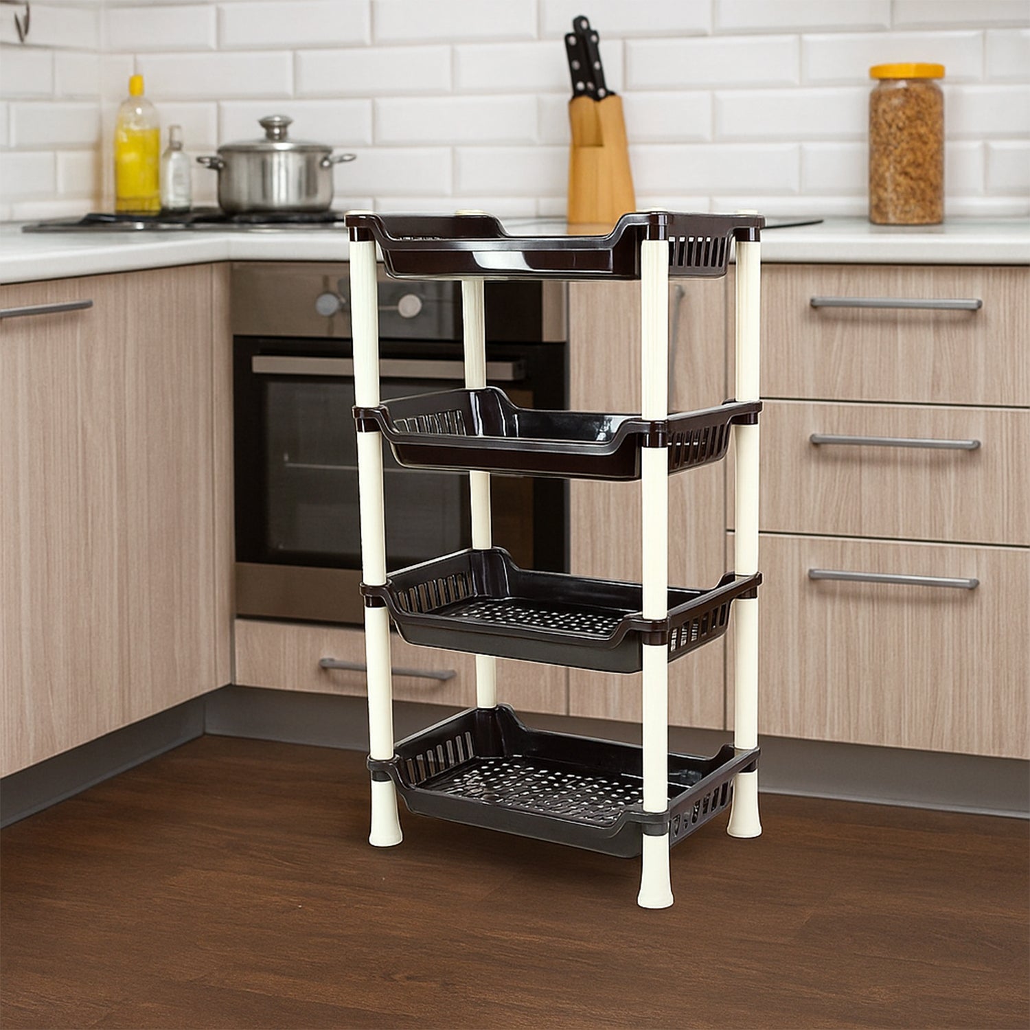 Apex 4-Layer Small Multipurpose Plastic Storage Rack Apex 4-Layer Small Multipurpose Plastic Storage Rack